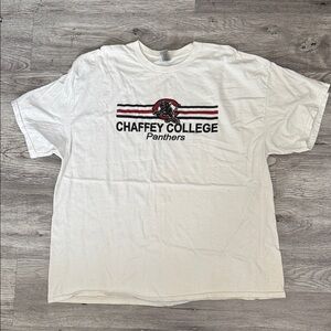 Gildan White Chaffey College Panthers Graphic Tee with Red & Black Accents